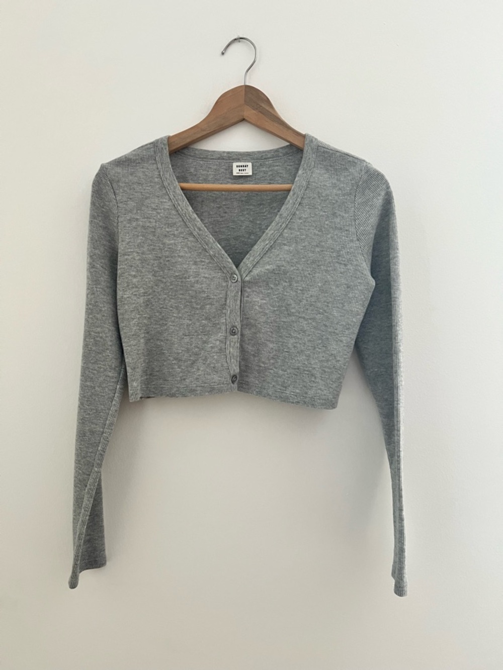 Sunday Best Cropped V-Neck Button Top